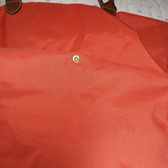 LONGCHAMP BAG NYLON ORANGE VGUC - Picture 7 of 13